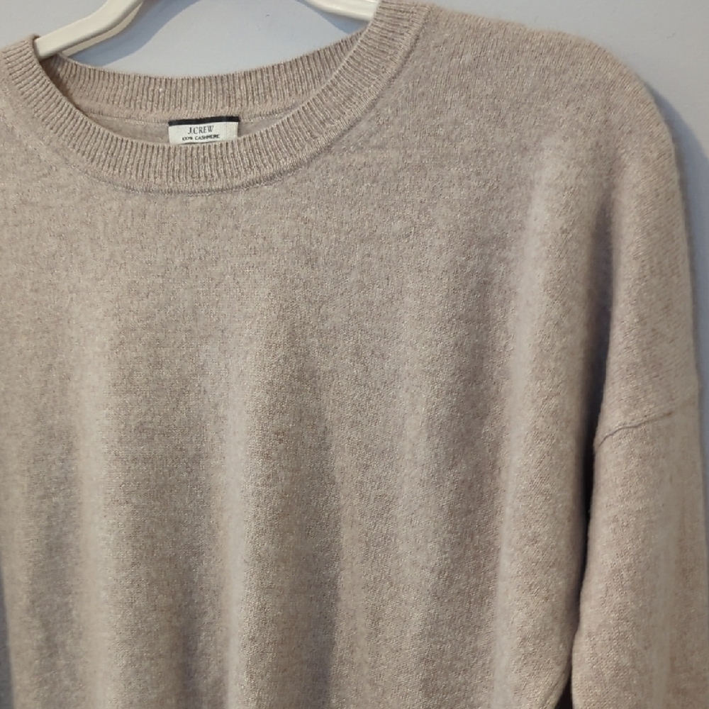 J. Crew Cashmere Sweater Crewneck‎ Tan size XS - Picture 2 of 9